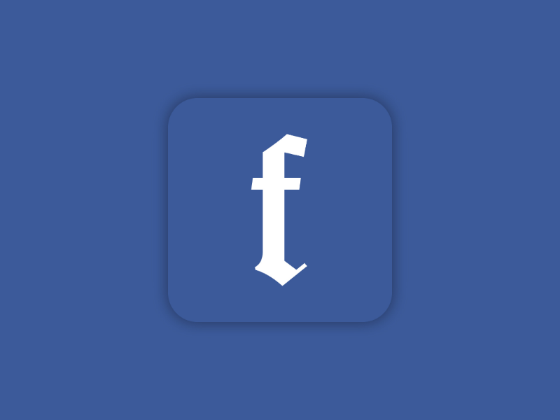 Gothic Facebook simple minimalist minimalism minimal mark logos logo designer design social media