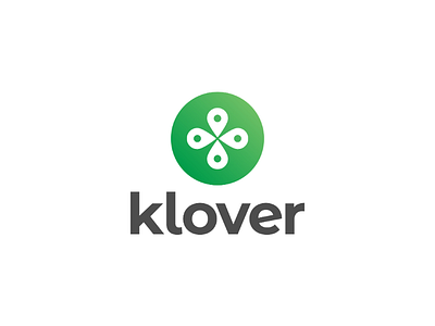 Klover app clover combination mark company concept gps icon logo minimal minimalism simple typography