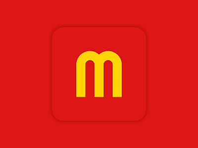 Minimal McDonalds app design geometric icon logo m mcdonalds minimal minimalism minimalist simple