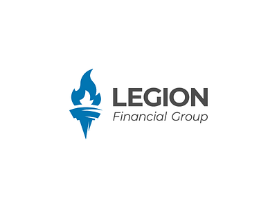 Legion Financial Group combination mark finance icon logo mark minimal minimalism minimalist modern simple torch