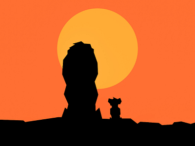 Minimalist Lion King Poster 3 concept design disney icon illustration lion king minimal minimalism minimalist poster simple