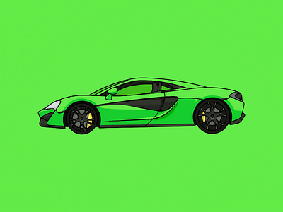 McLaren 570s 570s car concept design icon illustration mclaren minimal minimalism minimalist poster simple