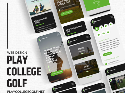 Play College Golf adobe xd design golf graphic design layout sports ui ux web web design web development