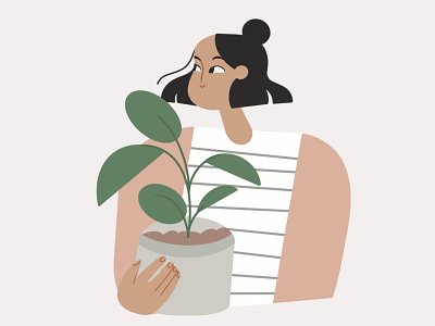 Get your greenfriends character design editorial flat illustration illustration art illustrations plants procreate product