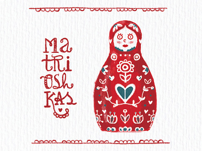Matrioshka digital art doll feminism folk folk style illustration mamushka matrioshka mother rusia style woman