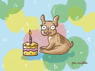 Birthday Girl birthday birthday cake calendar calendar 2019 canlendar cumpleaños digital illustration digitalart dog dog illustration illustration puppies