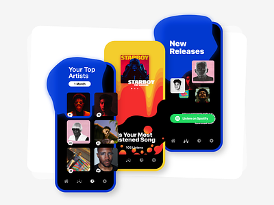 Fluid App Concept app app design branding data music spotify ui uidesign ux uxdesign