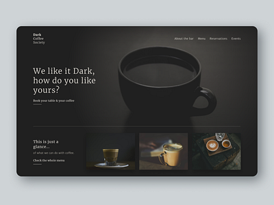 Coffee Bar interface - concept