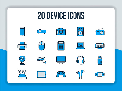 20 Device Icons app design flat icon illustration ui vector web website