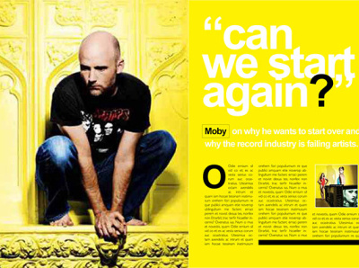 Moby magazine spread magazine design moby