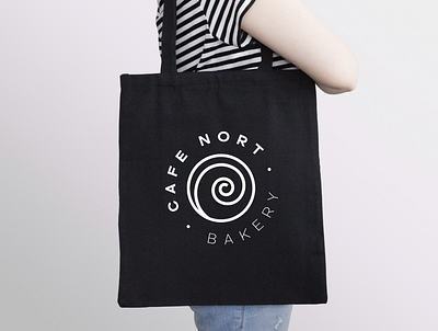 Cafe Not Tote Bag bakery branding branding and identity branding design bread cafe design graphic design logo scandinavian tote bag