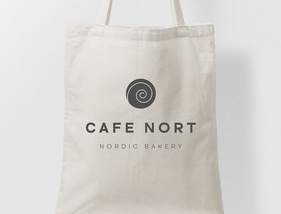 Cafe Nort tote bag -alternate design bakery branding branding and identity branding design cafe design graphic design logo scandinavian tote bag