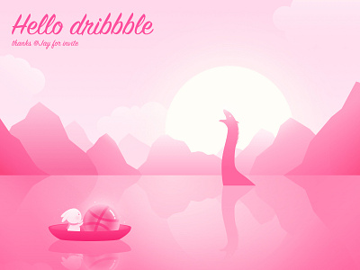 hello first shot hello dribbble illustration 插图 设计