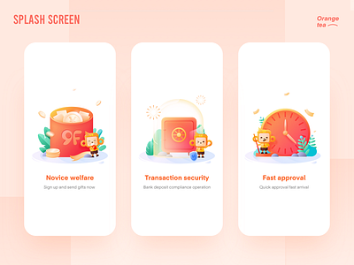 Concept Design design financial financial app illustration launch screen mascot monkey orange redesign 插图 设计