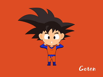 Goten cartoon charmander dragonballz goten illustrator