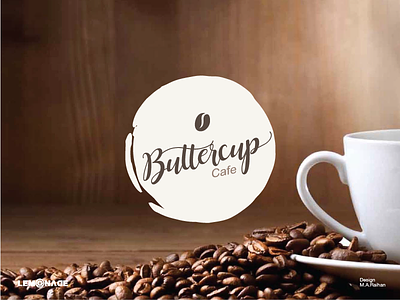 Buttercup Logo branding cafe design identity logo retro