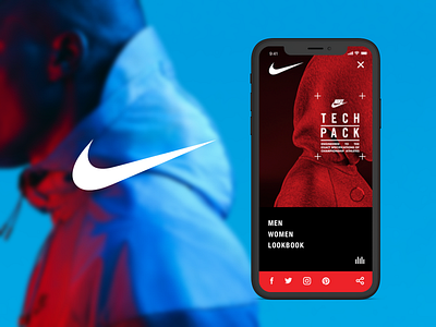 Nike Tech Pack_web concept mobile version booking ui mobile version nike responsive tech pack ui ux web web design website