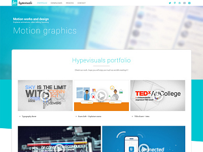 Hypevisuals animation clean design flat launch portfolio showcase ui ux web design website wordpress