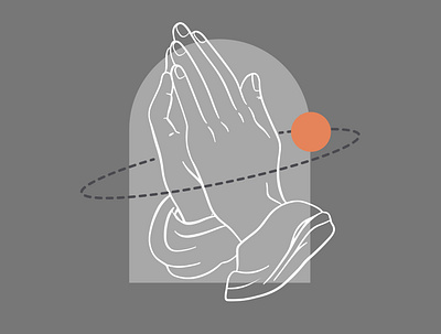 pray for rotation creation design illustration michelangelo minimal pray