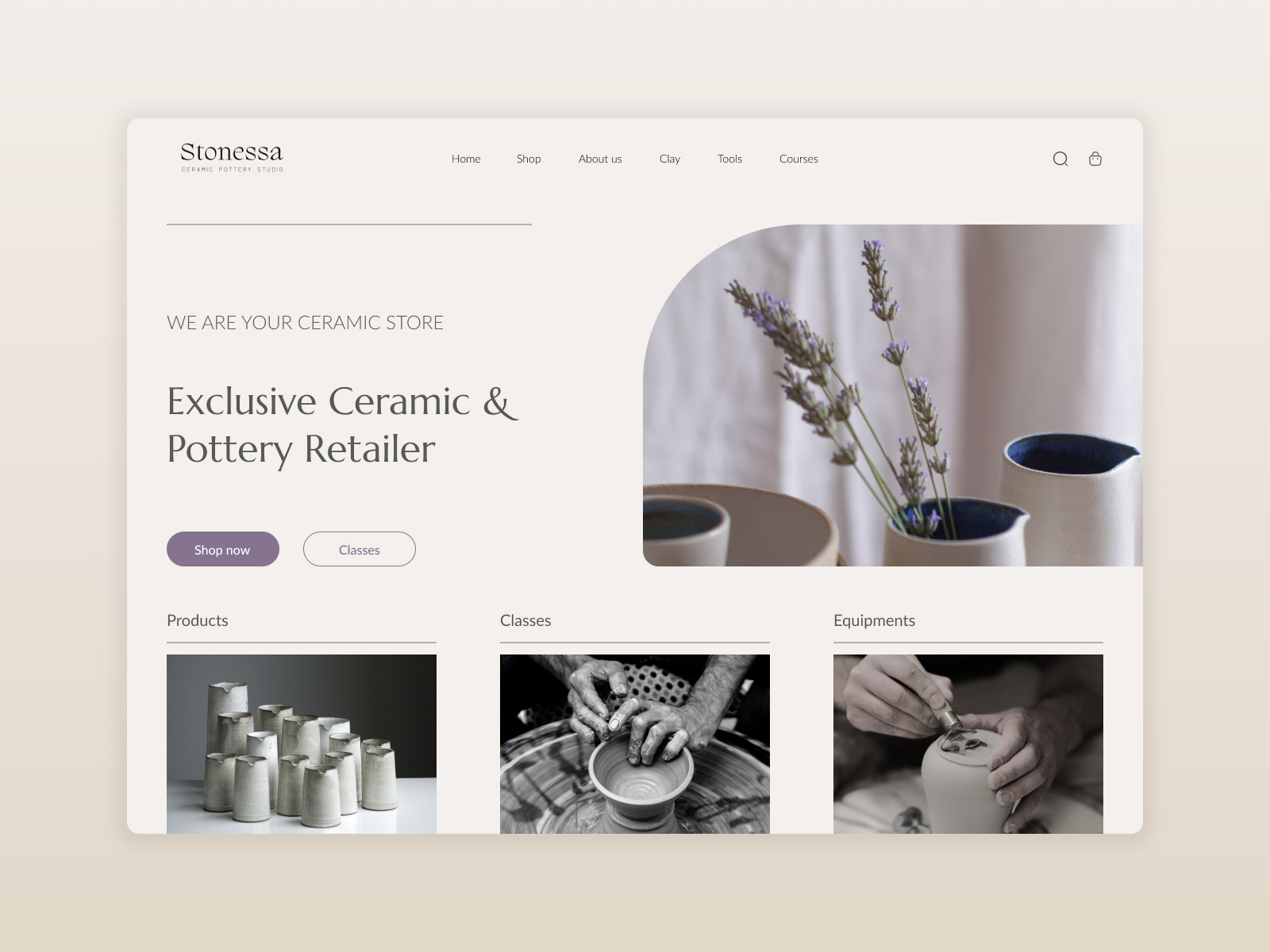 Ceramic website by Sabaism on Dribbble