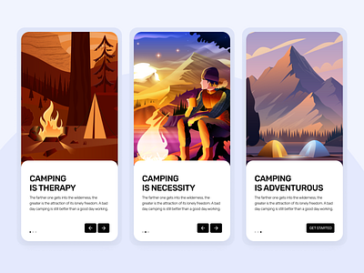 Traveling App Onboarding Screens Design