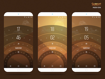 Background Time app background calendar mobile sunset time