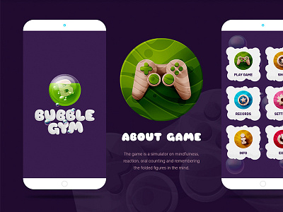 Bubble Gym Game Home Page app bubble design game gym icon illustrator mobile