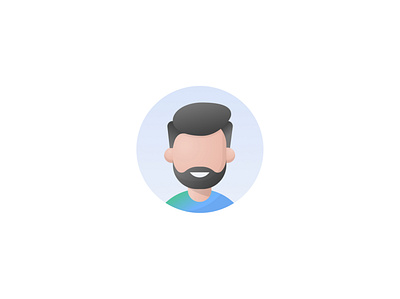 Man character gradient icon illustraion male man self