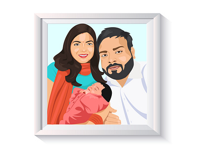 Family portrait character design family portrait illustraion illustration portrait vector