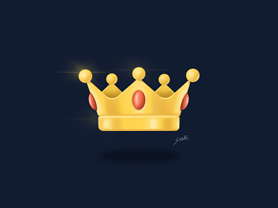 Crown illustration crown design digital art gradient iconography illustration jewelery king logo procreate shine ui illustration