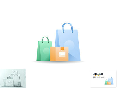 Shopping illustration design etmoney fine arts gradient iconography illustration shopping shopping bag ui ui illustration vector