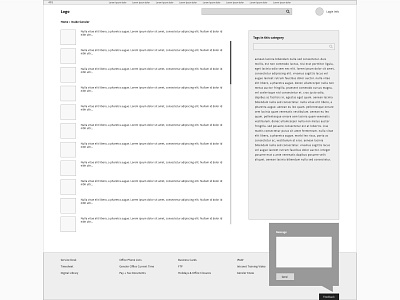 Intranet low fi p2 grey mockup intranet low fidelity