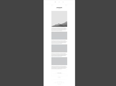 Story page layout centered layout concept minimal concept web page