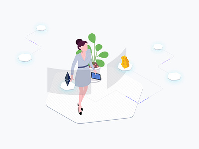 Free Illustration - Exchange Cryptocurrency Blockchain Isometric bitcoin blockchain coin cryptocurrency ethereum exchange ico isometric platform token trade trading