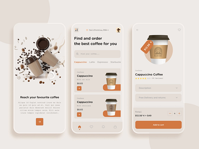 Cafe personal business app UI design. branding design ui ux web webdesign website