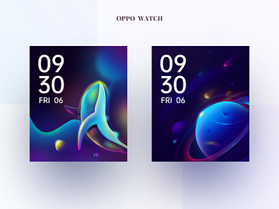 OPPO Watch branding design illustration typography ux vector