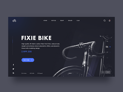 Fixie Bike design illustration plan ui ux vector web