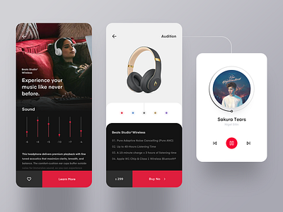 Beats app design ui ux 设计