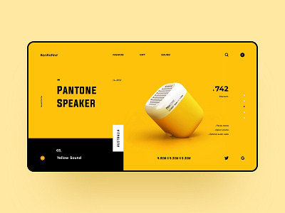 Pantone Speaker design ui ux web webdesign website