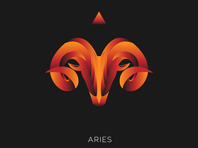Aries Icon design art design gradient graphic design icon illustration