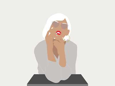 Red lips design illustration