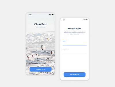 CloudFest app mobile ui uidesign