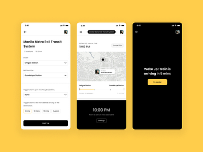 Chime alarm app app design metro mobile mobile ui railway reminder ui uidesign uiux
