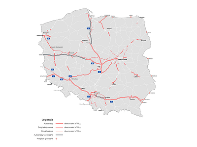 Mapa dróg płatnych e-Toll design illustration vector