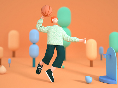 C4D Basketball Practice animation app branding icon illustrator logo ux website