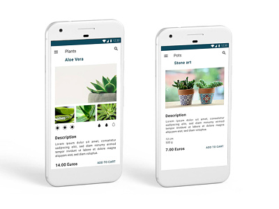 Plants App Concept - Urban Gardening App android app concept design mobile plants sketch ui ux