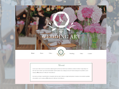 Wedding Website Landingpage concept design fancy flowers hochzeit landingpage logo married photograhy pink website wedding woman