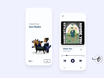 Mobile Music Player - Light Mode