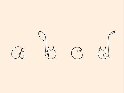 Cat Alphabet A-D