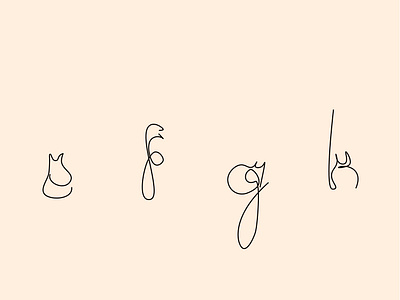 Cat Alphabet e - h